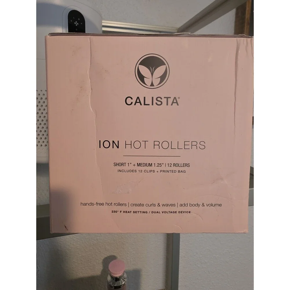 NWT Calista Ion Hot Rollers Short & Medium with Clips and Bag
